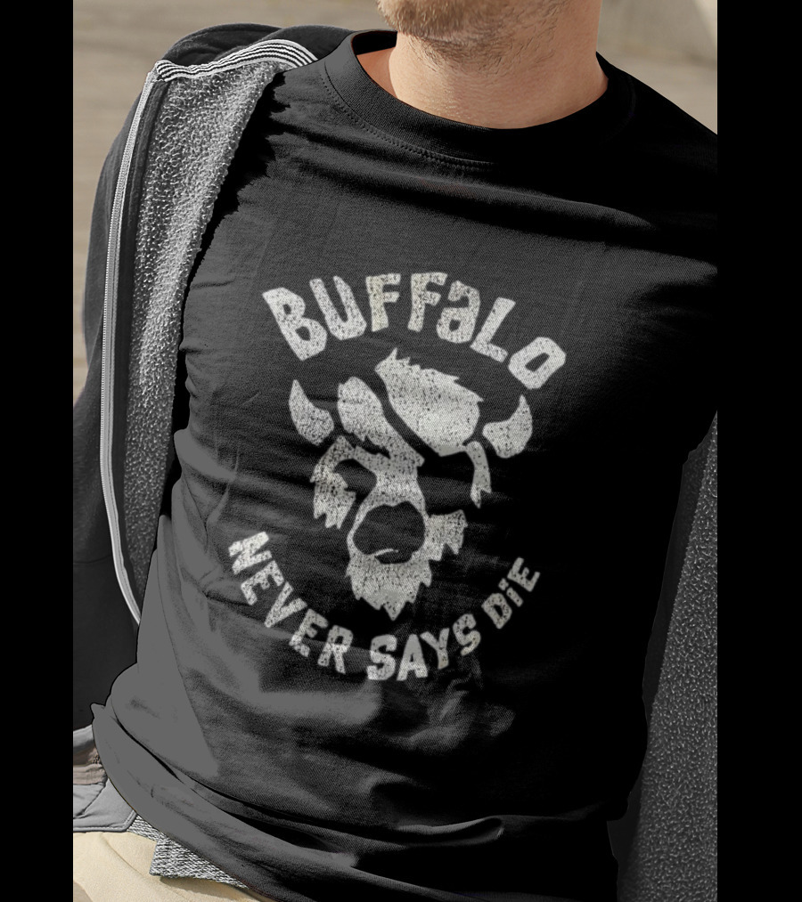 Buffalo Never Says Die Fierce Skull T-Shirt