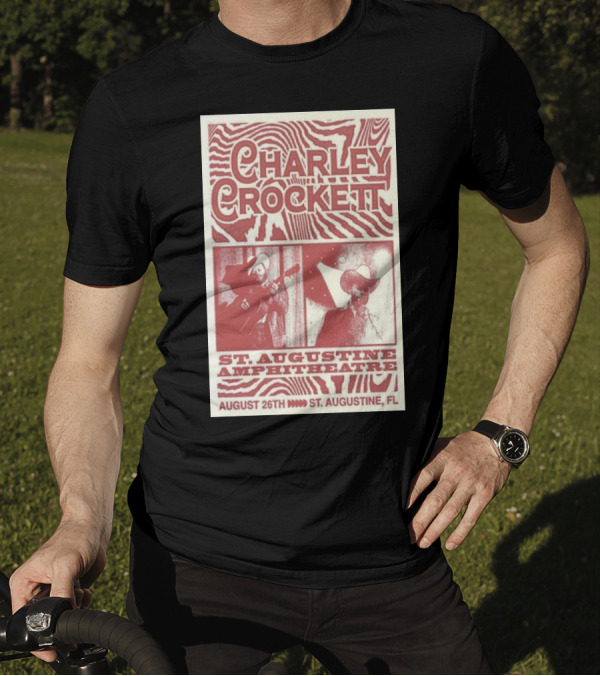 Charley Crockett St. Augustine Amphitheatre August 26th 2024 St. Augustine FL T-Shirt