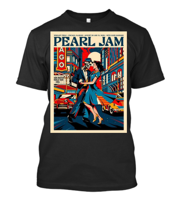 Pearl Jam Wrigley Field Chicago August 29 31 2024 With Glen Hansard T-Shirt