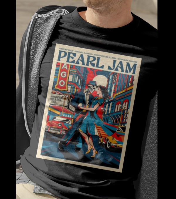 Pearl Jam Wrigley Field Chicago August 29 31 2024 With Glen Hansard T-Shirt
