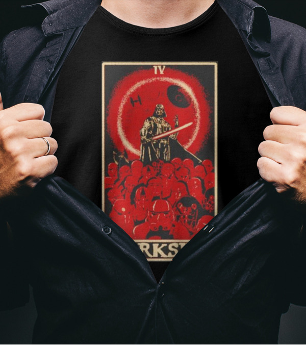 Darkside Tarot Card IV Darth Vader Death Star Stormtroopers T-Shirt
