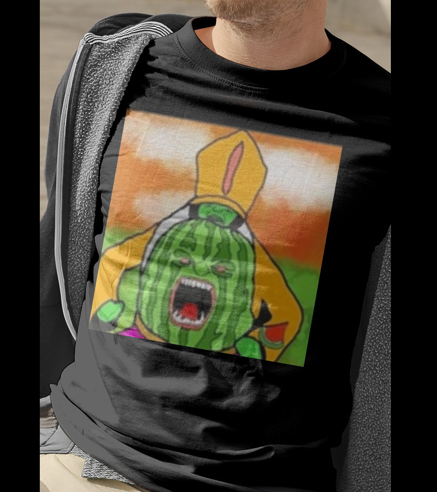 Angry Watermelon Priest In Colorful Robes T-Shirt