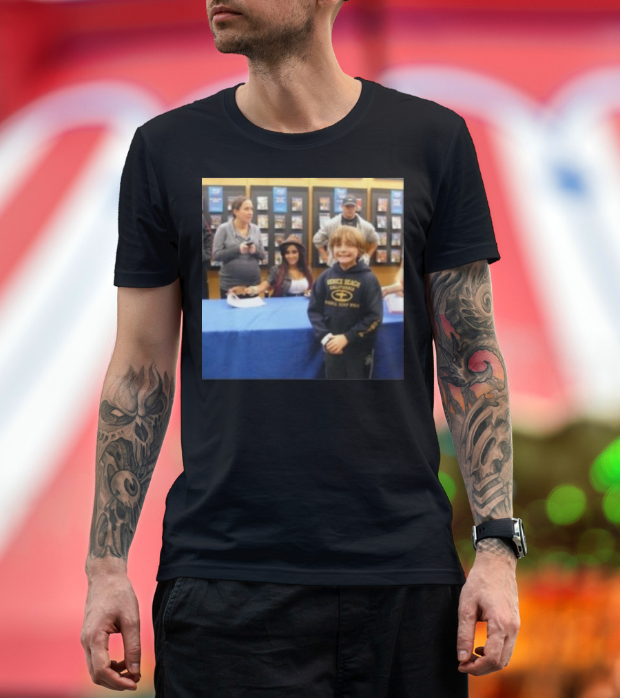 Jake Shane With Nicole Snooki Lavelle Venice Beach Surf Wear T-Shirt