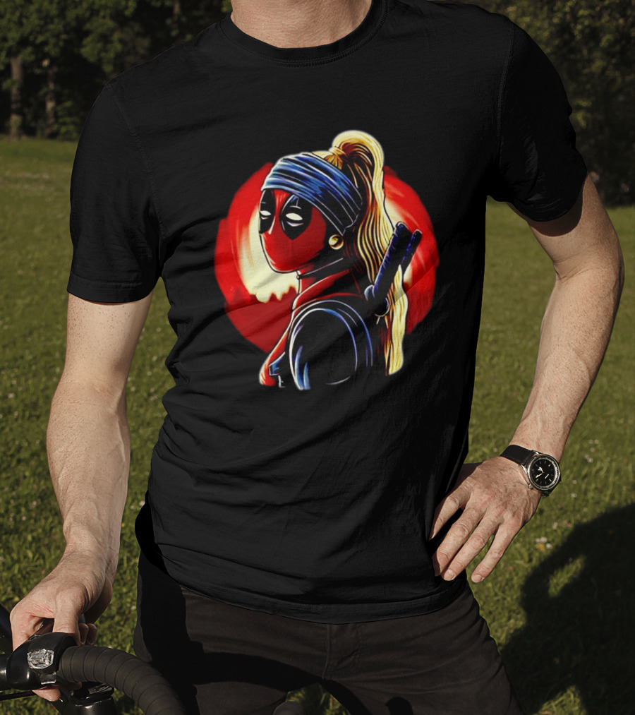 Ladypool Meets Vermeer’s Girl With A Pearl Earring Fusion T-Shirt