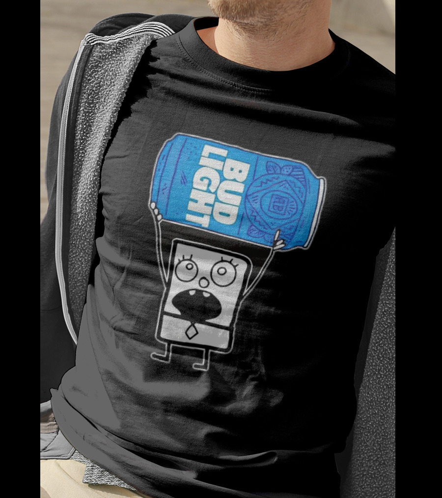 Doodlebob Holding Bud Light Can T-Shirt