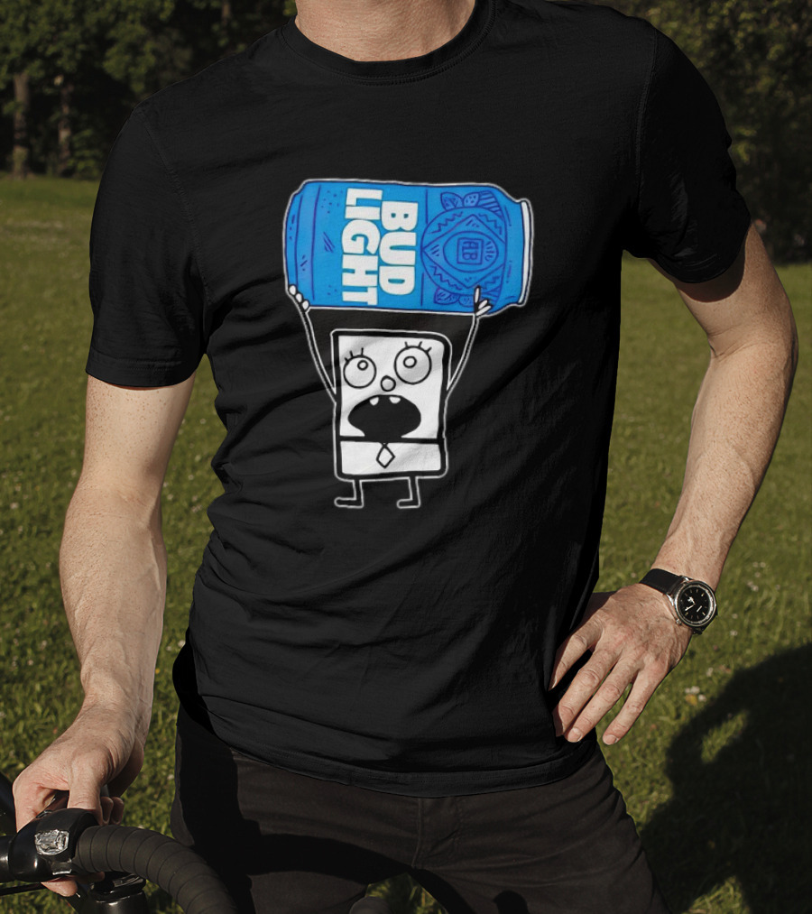 Doodlebob Holding Bud Light Can T-Shirt