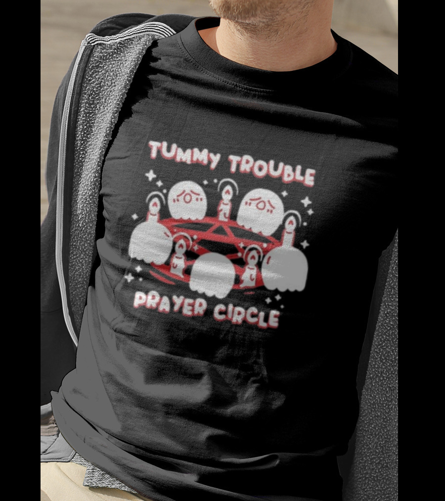 Tummy Trouble Prayer Circle Candle Creatures Ritual T-Shirt