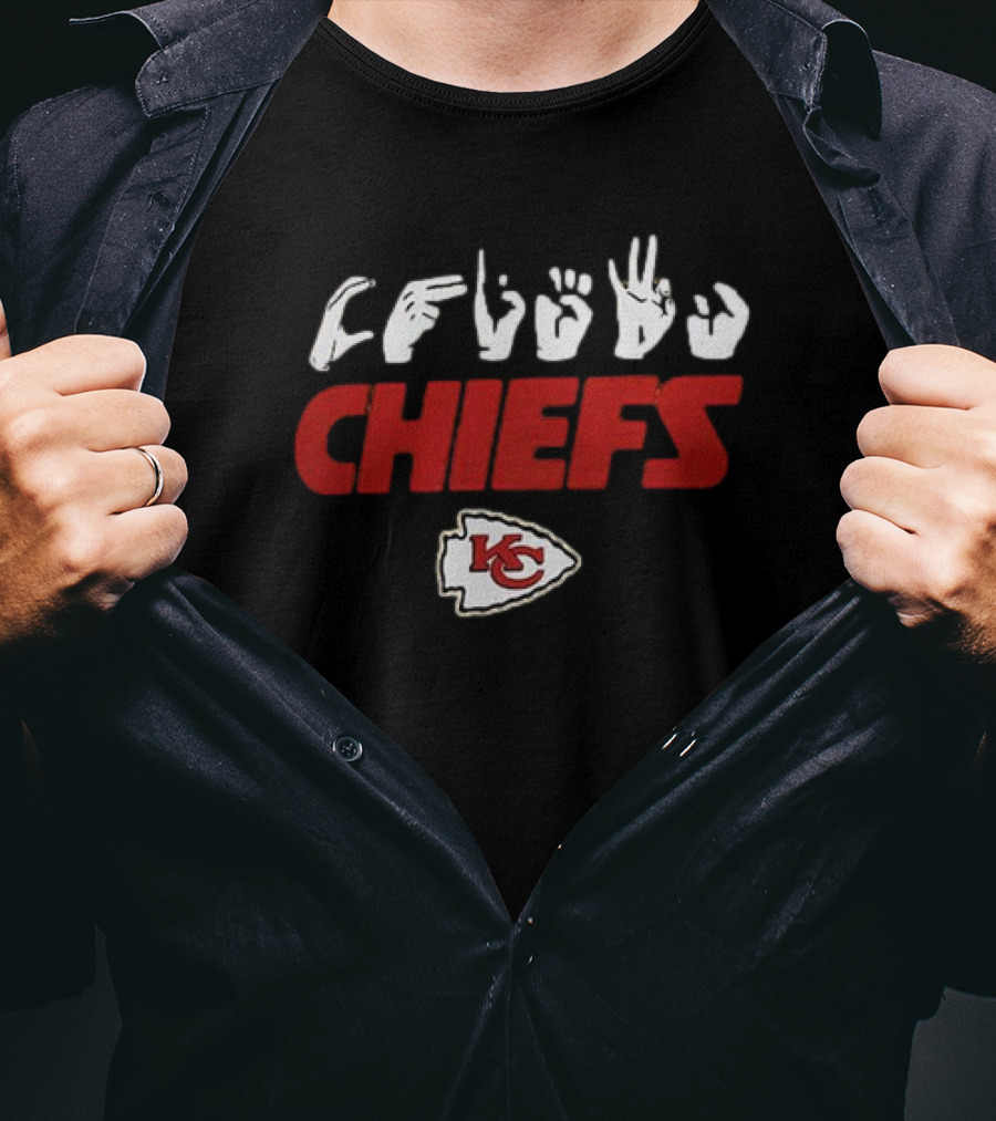 Kansas City Chiefs ASL Love Sign NFL Homage T-Shirt