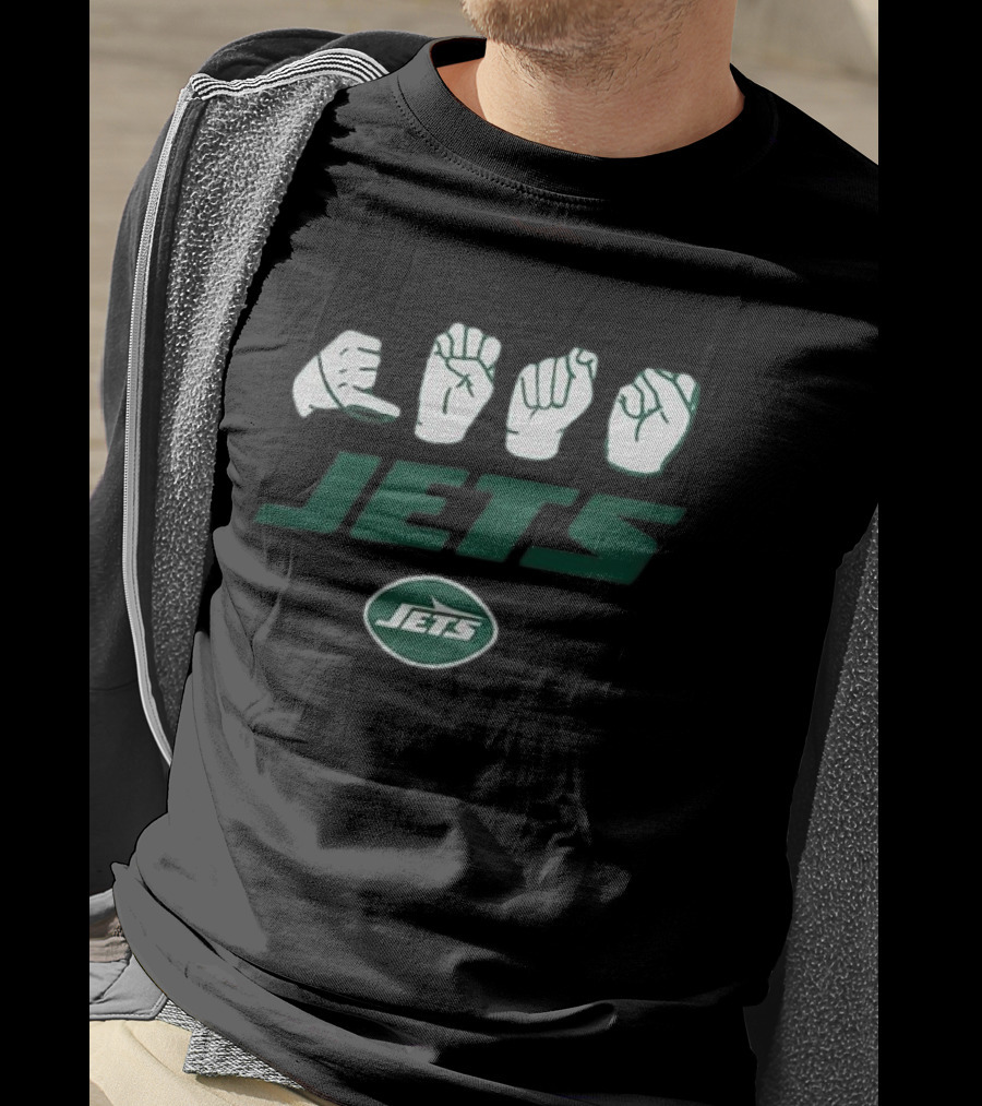 New York Jets NFL ASL Love Sign Homage American Sign Language T-Shirt