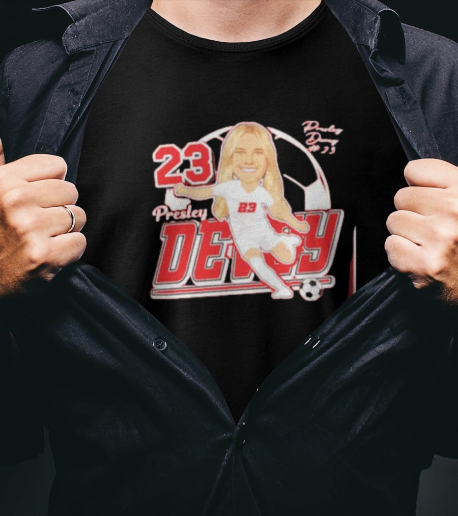 Presley Devey 23 New Mexico Forward Soccer Signature T-Shirt