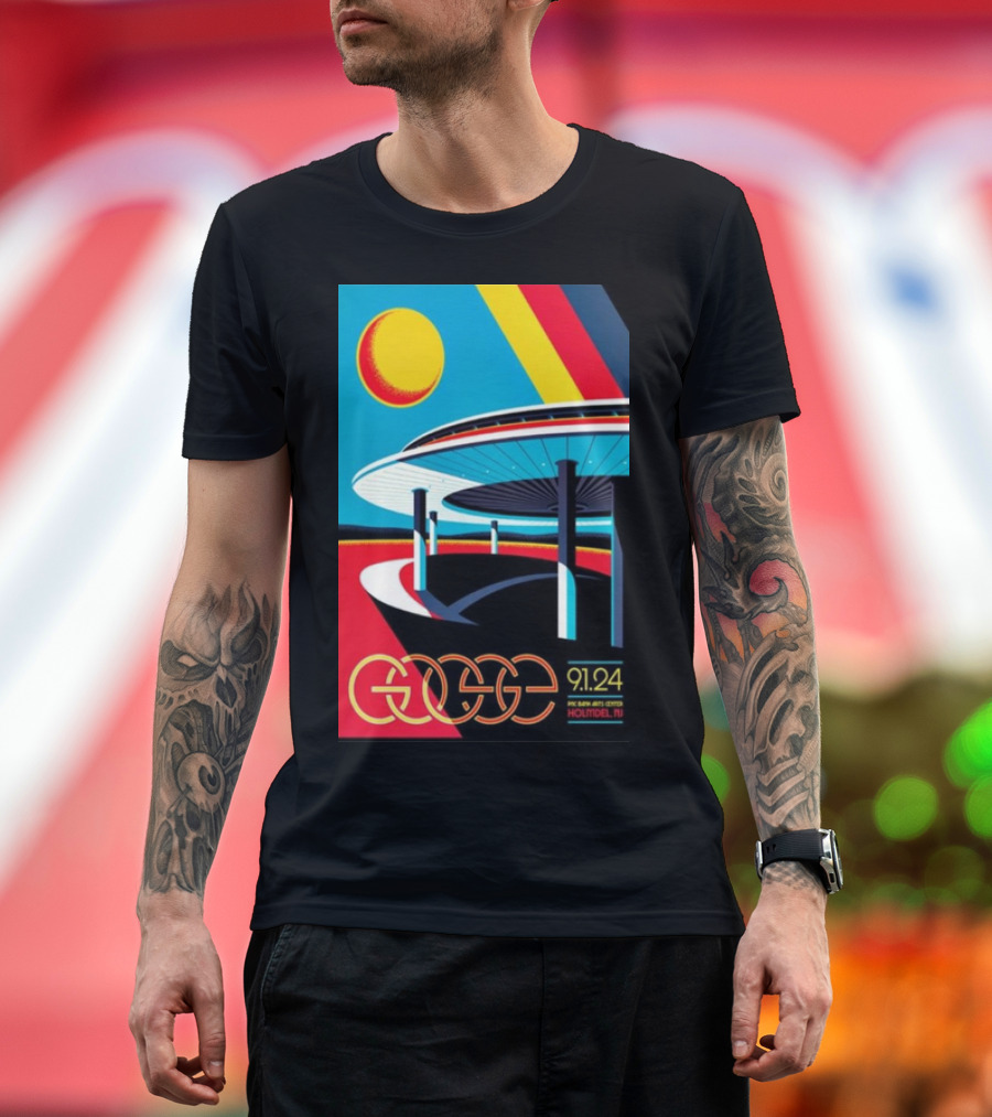 Goose PNC Bank Arts Center Holmdel NJ September 1 2024 Retro Futuristic T-Shirt