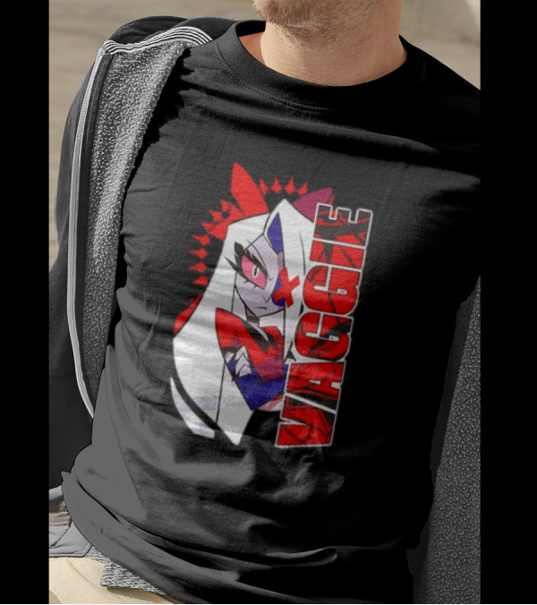 Hozier Hazbin Hotel Vaggie Character Red And White T-Shirt