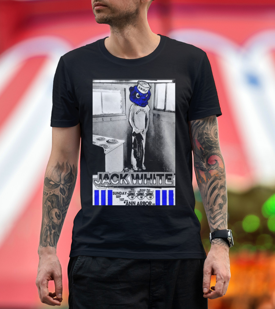 Jack White Michigan Blue Bear Ann Arbor September 1 T-Shirt