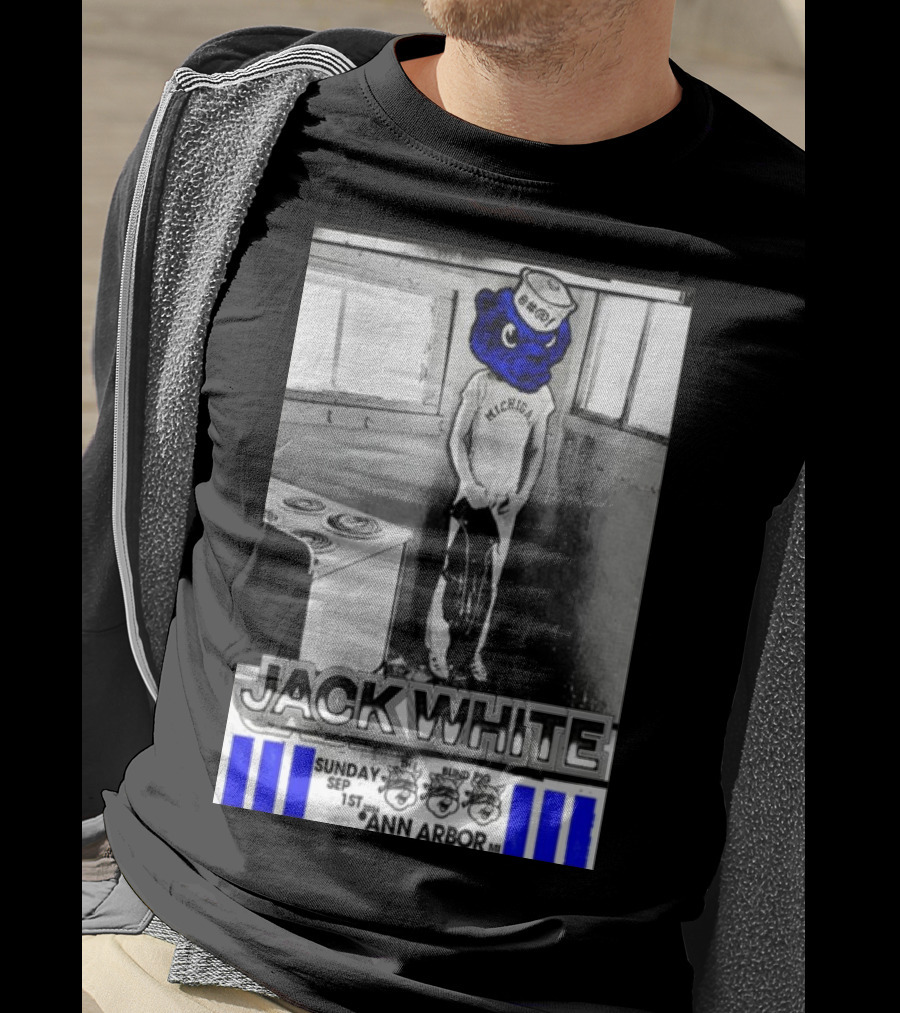Jack White Michigan Blue Bear Ann Arbor September 1 T-Shirt