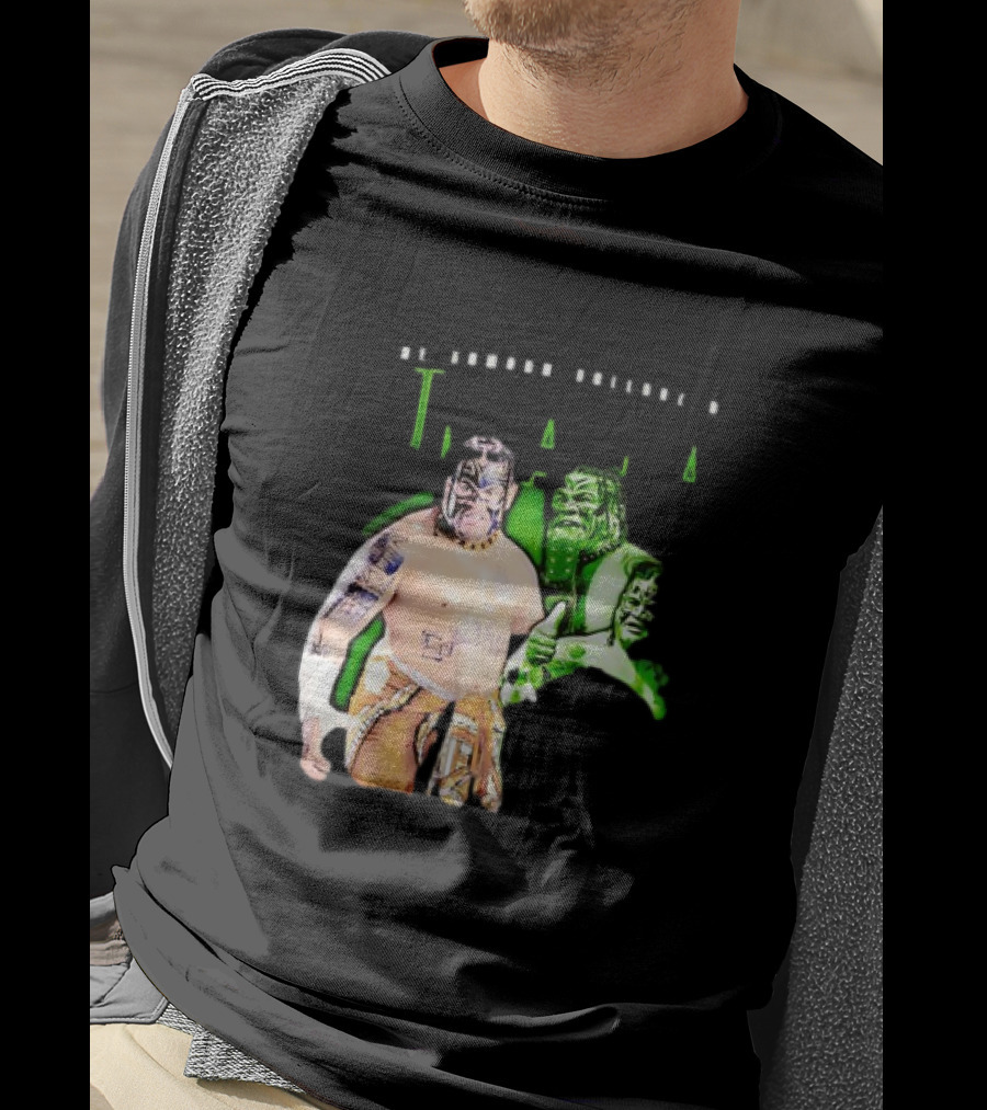 The Samoan Bulldozer Umaga Wrestler Graphic With Green Highlights T-Shirt