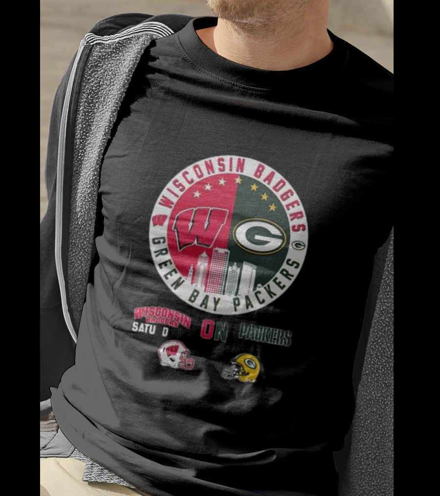 Wisconsin Badgers Green Bay Packers Saturdays Sundays T-Shirt