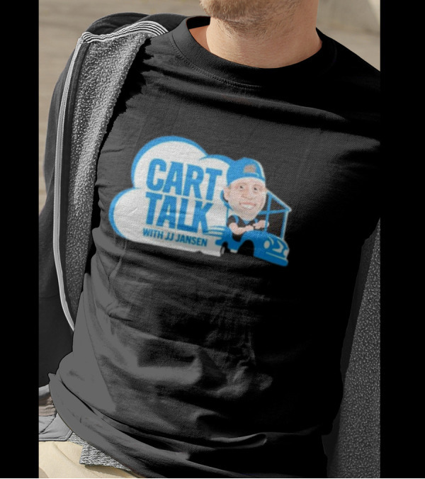 Carolina Panthers Cart Talk With JJ Jansen Blue Cart Cloud T-Shirt