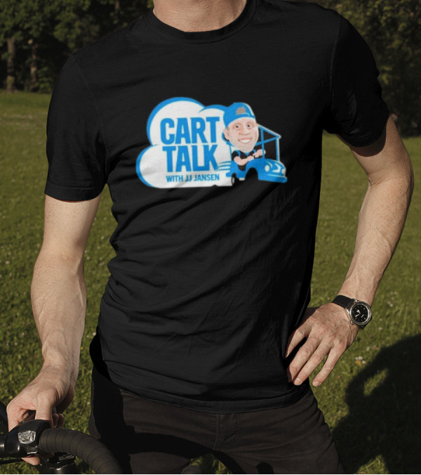 Carolina Panthers Cart Talk With JJ Jansen Blue Cart Cloud T-Shirt