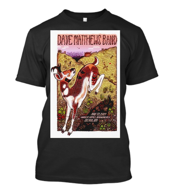 Dave Matthews Band Aug 27 2024 Hayden Homes Amphitheater Bend OR Deer T-Shirt