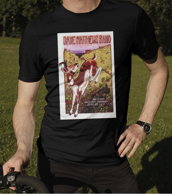 Dave Matthews Band Aug 27 2024 Hayden Homes Amphitheater Bend OR Deer T-Shirt