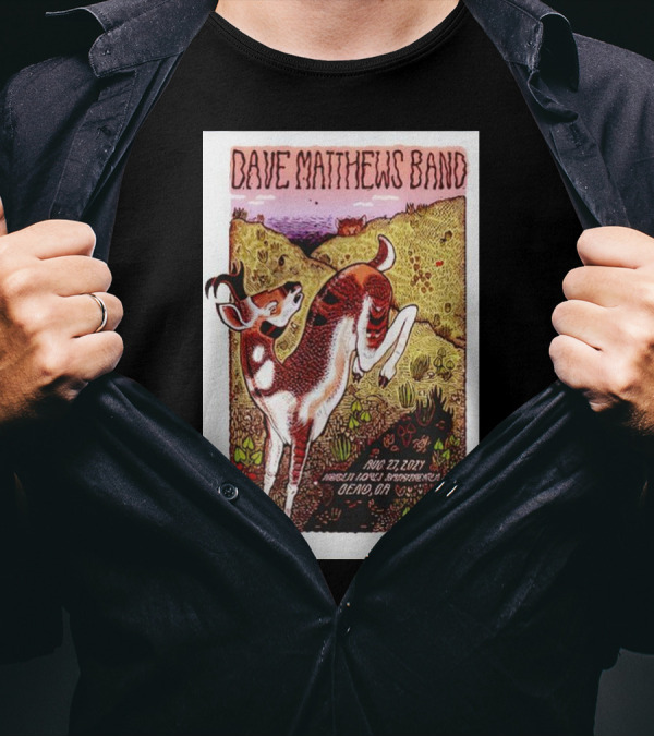 Dave Matthews Band Aug 27 2024 Hayden Homes Amphitheater Bend OR Deer T-Shirt