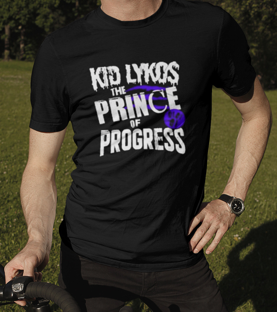 Kid Lykos The Prince Of Progress With Paw Prints T-Shirt