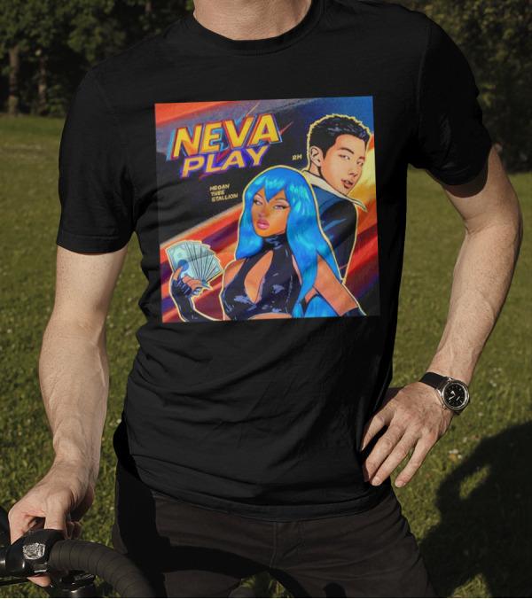 Neva Play Megan Thee Stallion RM Comic Style Money Cards Vibrant Colors T-Shirt