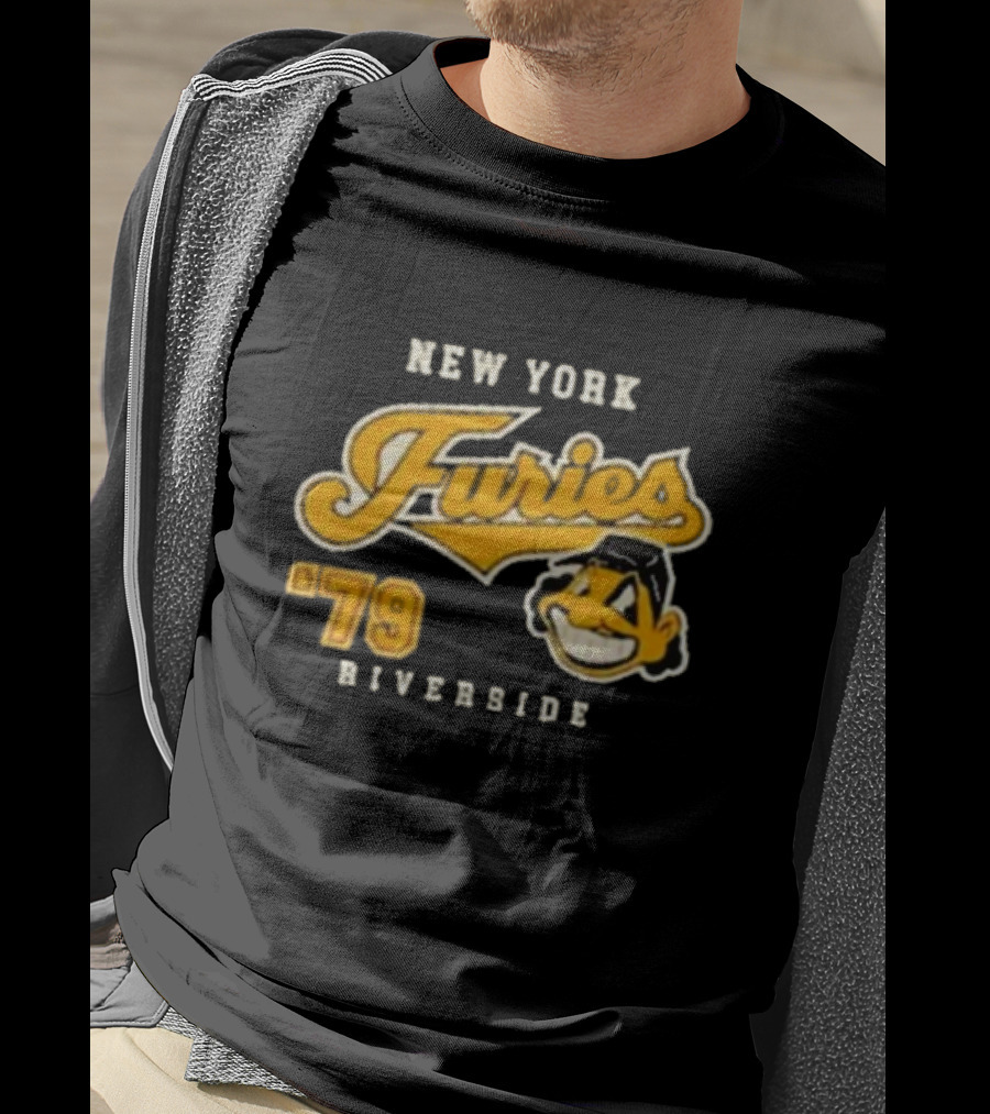 New York Furies Riverside '79 Vintage Sports Logo With Mascot T-Shirt