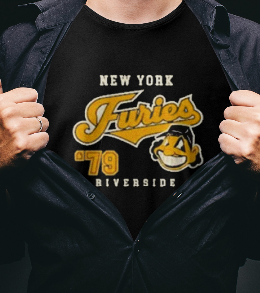 New York Furies Riverside '79 Vintage Sports Logo With Mascot T-Shirt