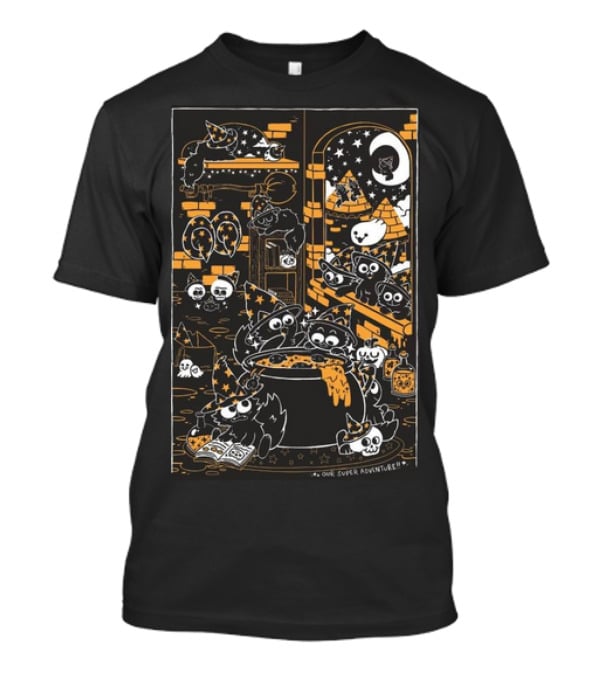 Our Super Adventure Wizard Cats In Magical Potion Room T-Shirt