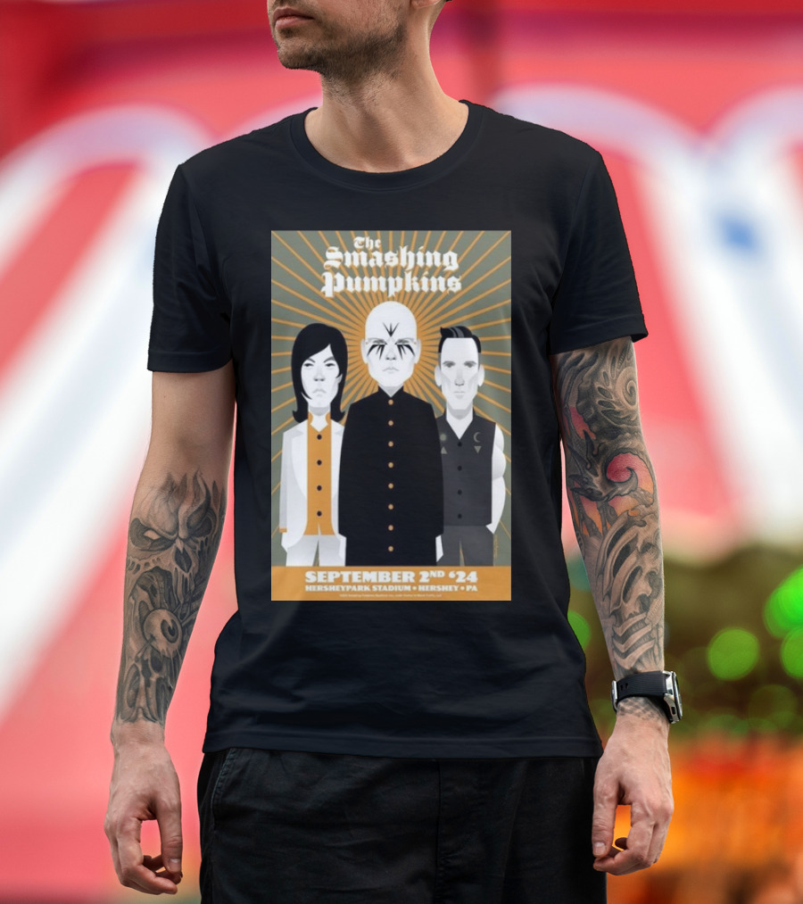 The Smashing Pumpkins September 2 2024 Concert at Hersheypark Stadium Hershey PA T-Shirt