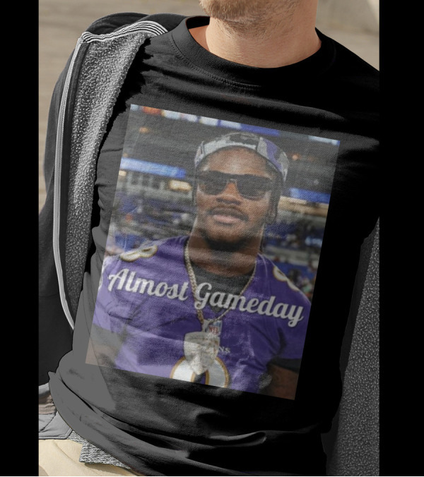 Almost Gameday Ravens Shades NFL Chain Purple Jersey T-Shirt
