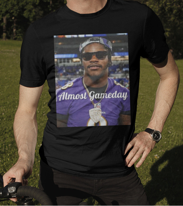 Almost Gameday Ravens Shades NFL Chain Purple Jersey T-Shirt