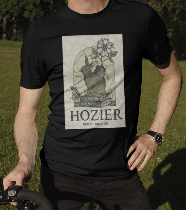 Hozier September 4, 2024 Hayden Homes Bend Oregon Rabbit And Flower T-Shirt