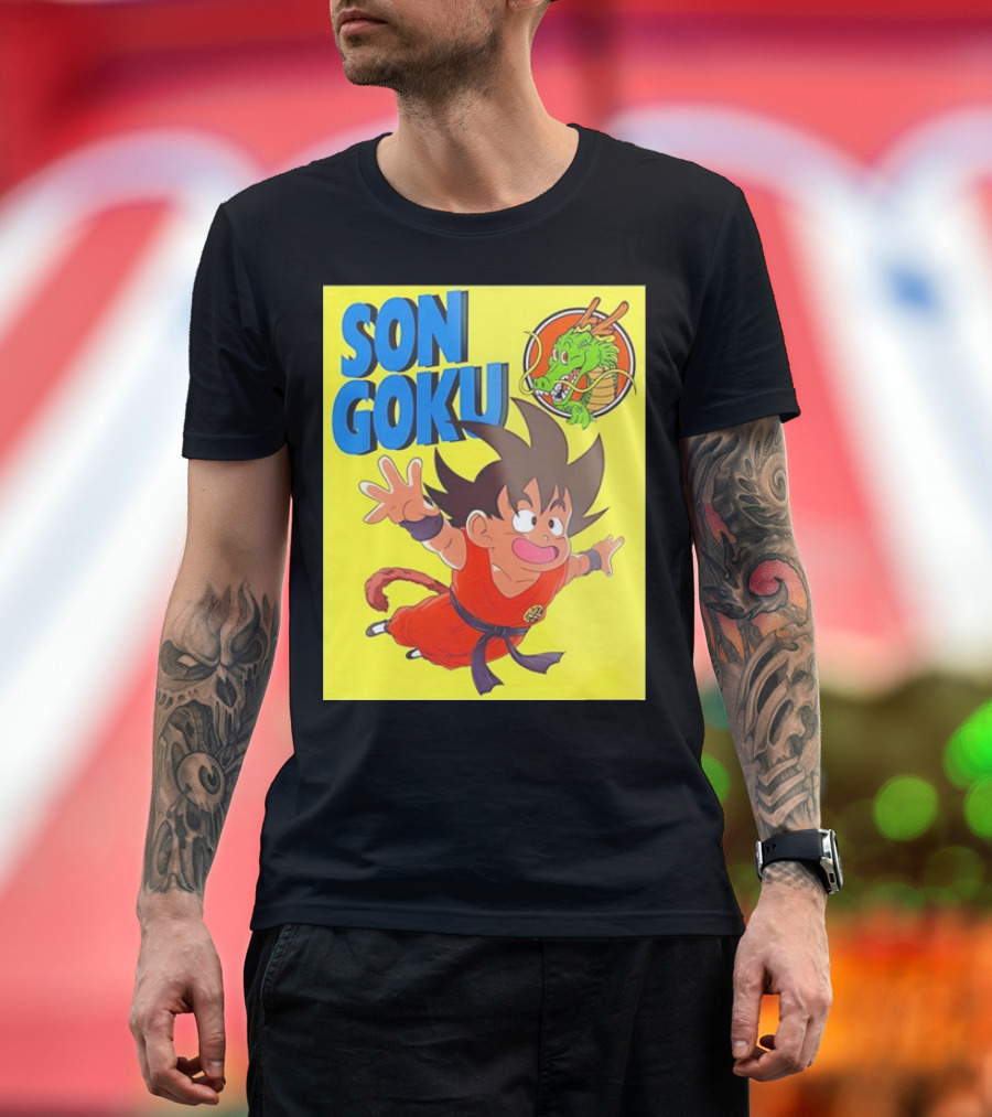 Son Goku Dragon Ball Shenron Super Mario Bros 3 Fusion T-Shirt