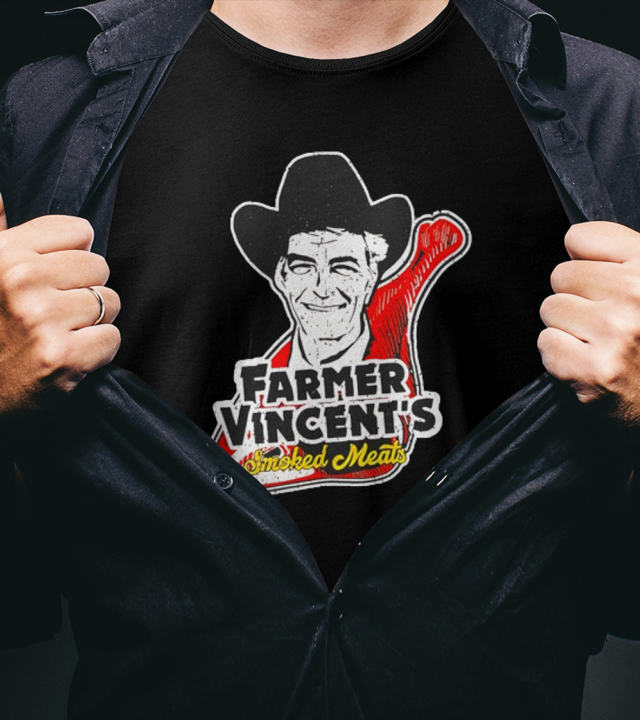 Farmer Vincent's Smoked Meats Vintage Cowboy T-Shirt