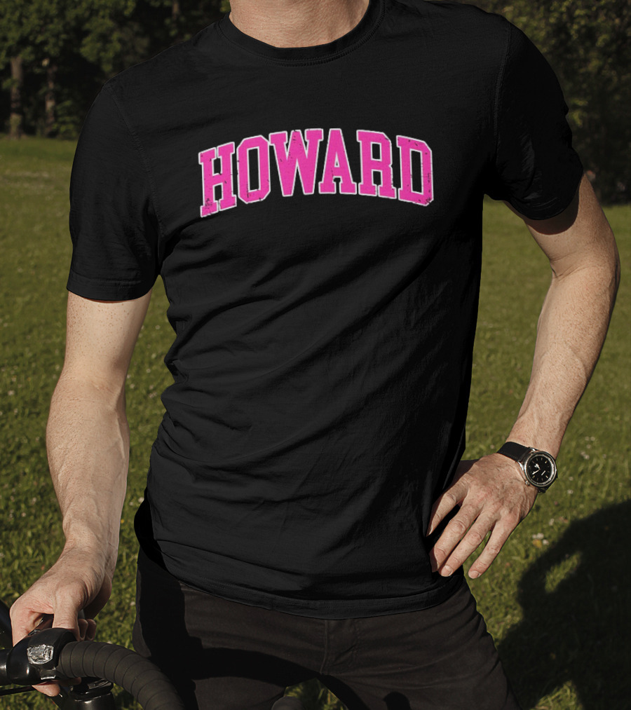 Howard University Pink Arch Text T-Shirt