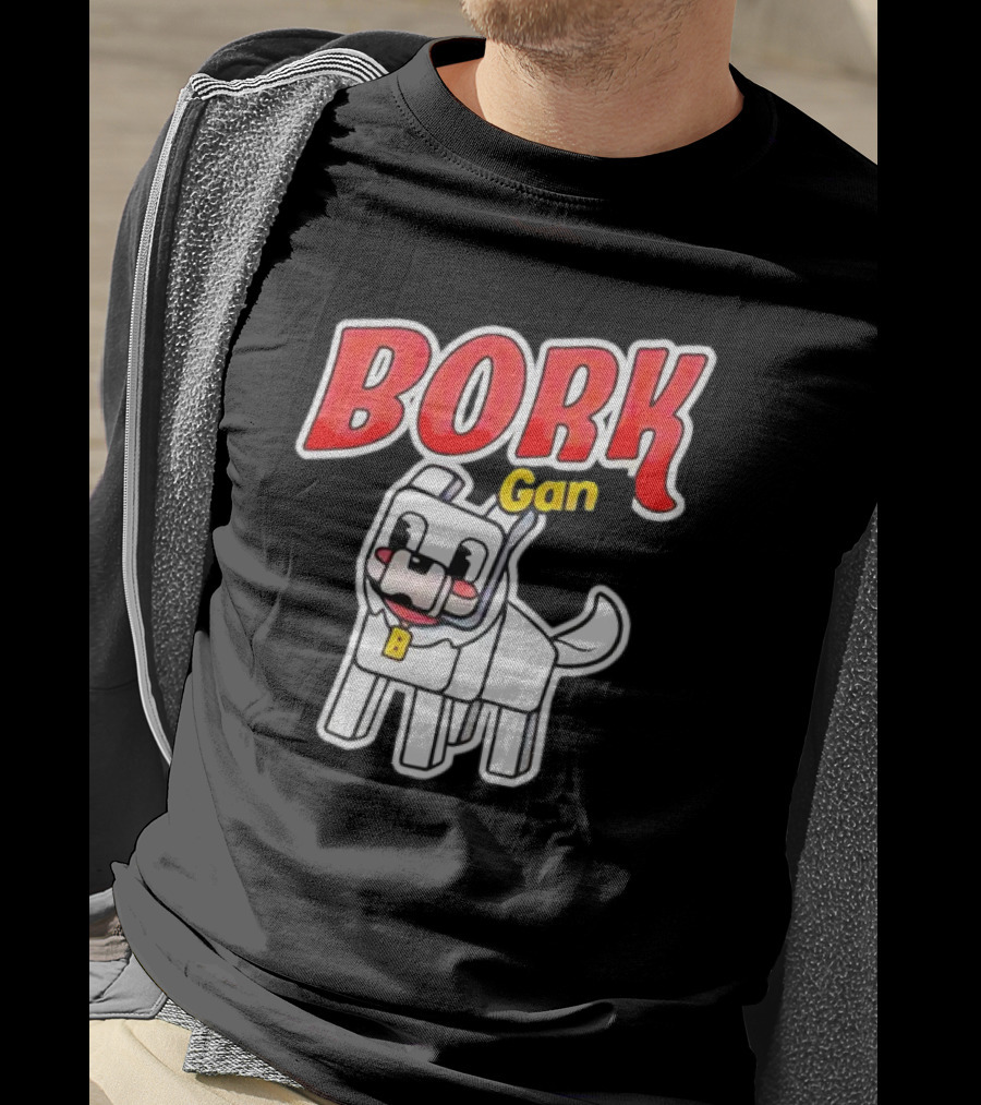Bork Gang Dog Character With Collar T-Shirt