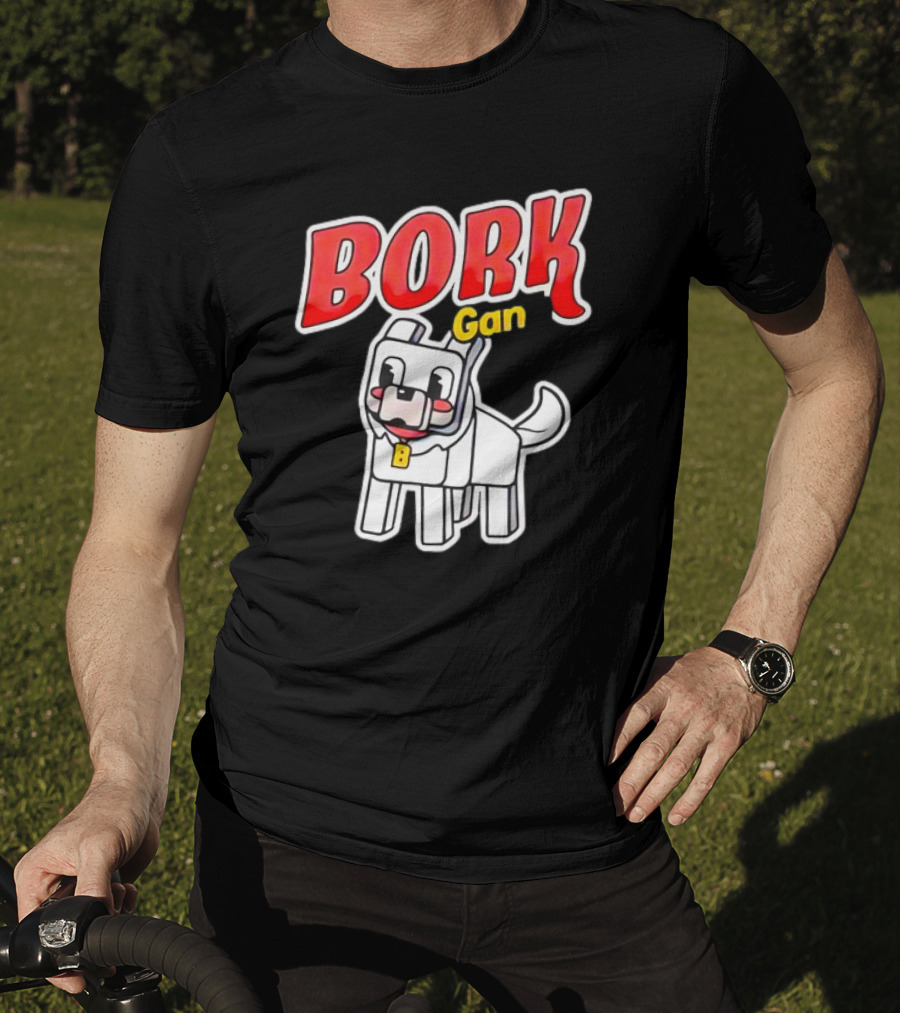 Bork Gang Dog Character With Collar T-Shirt
