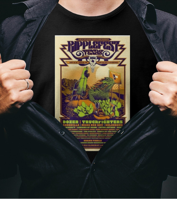 RippleFest Texas Dozer Truckfighters Bongzilla Mars Red Sky Voivod Grand Finale Austin T-Shirt