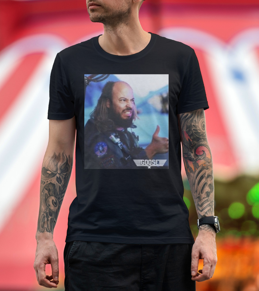 Goose Wayne Goose Top Gun Parody Thumbs Up Pilot Image T-Shirt