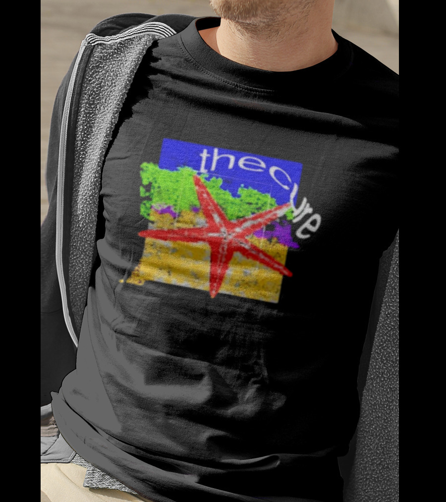 The Cure Starburst Grunge Color Block T-Shirt