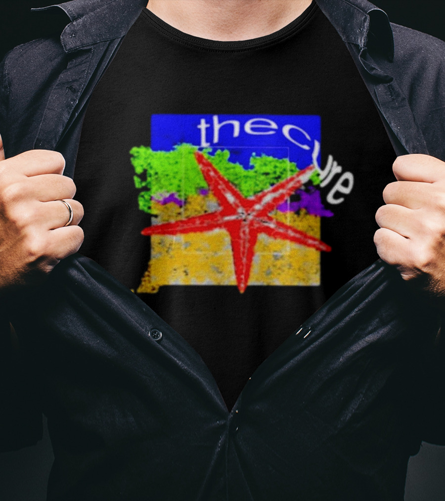 The Cure Starburst Grunge Color Block T-Shirt