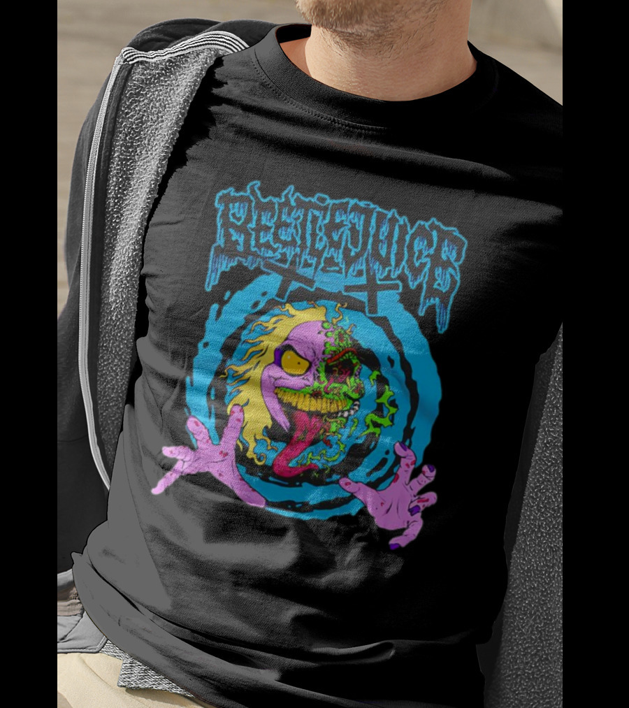 Beetlejuice Bio Exorcist Horror Splatter Vibrant Grotesque Face T-Shirt