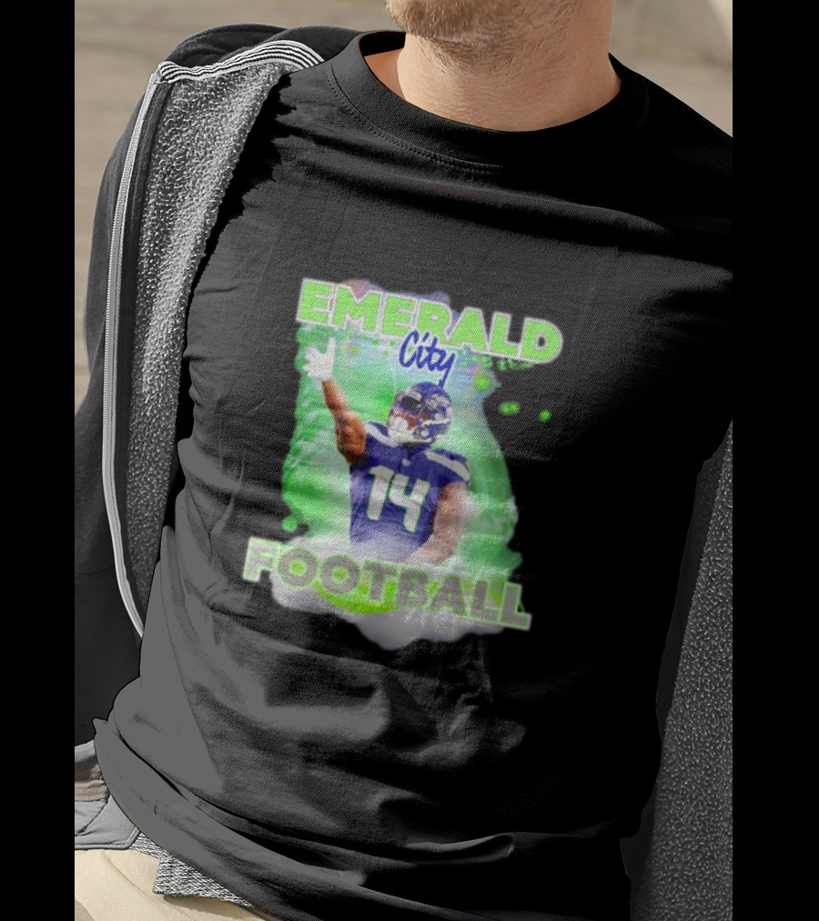 Emerald City Football DK Metcalf Seattle Seahawks 14 T-Shirt