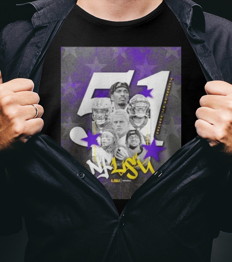 LSU Tigers NFLSU NFL Rosters Legends 51 Superstars T-Shirt