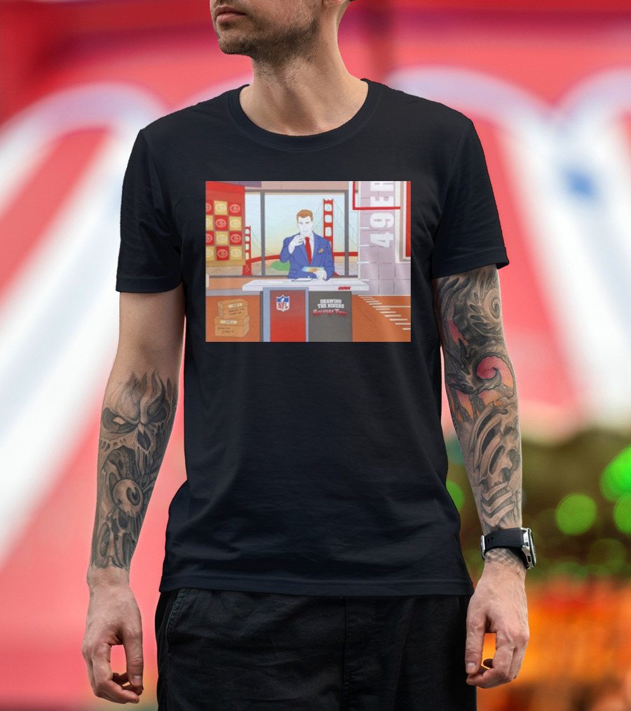 49ers Drawing the Niners Revenge Tour NFL Bridging the Niners T-Shirt