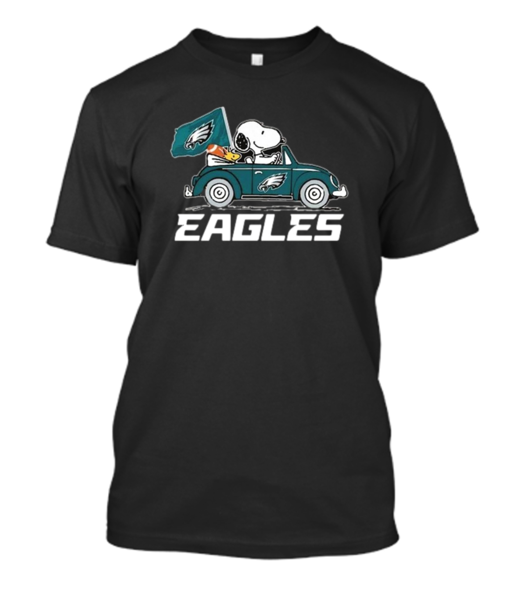 Philadelphia Eagles Snoopy Woodstock Car Ride T-Shirt