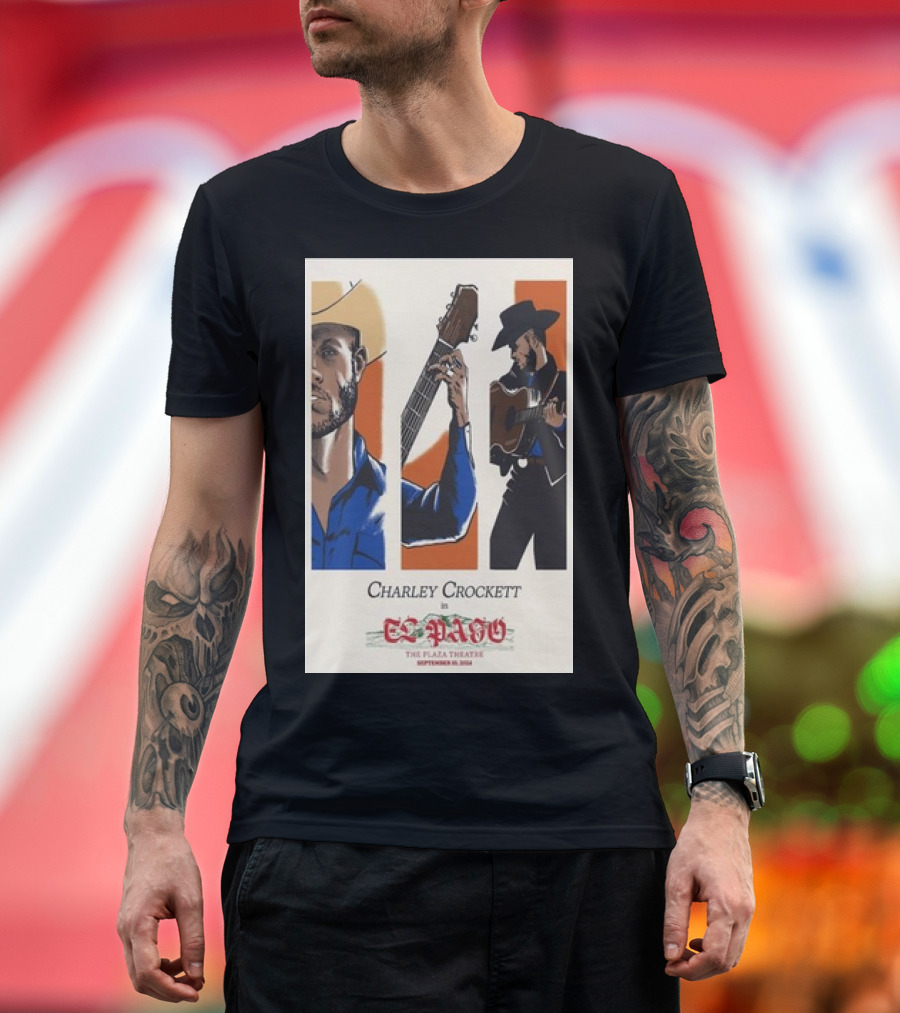 Charley Crockett Live Performance in El Paso at The Plaza Theatre September 10 T-Shirt