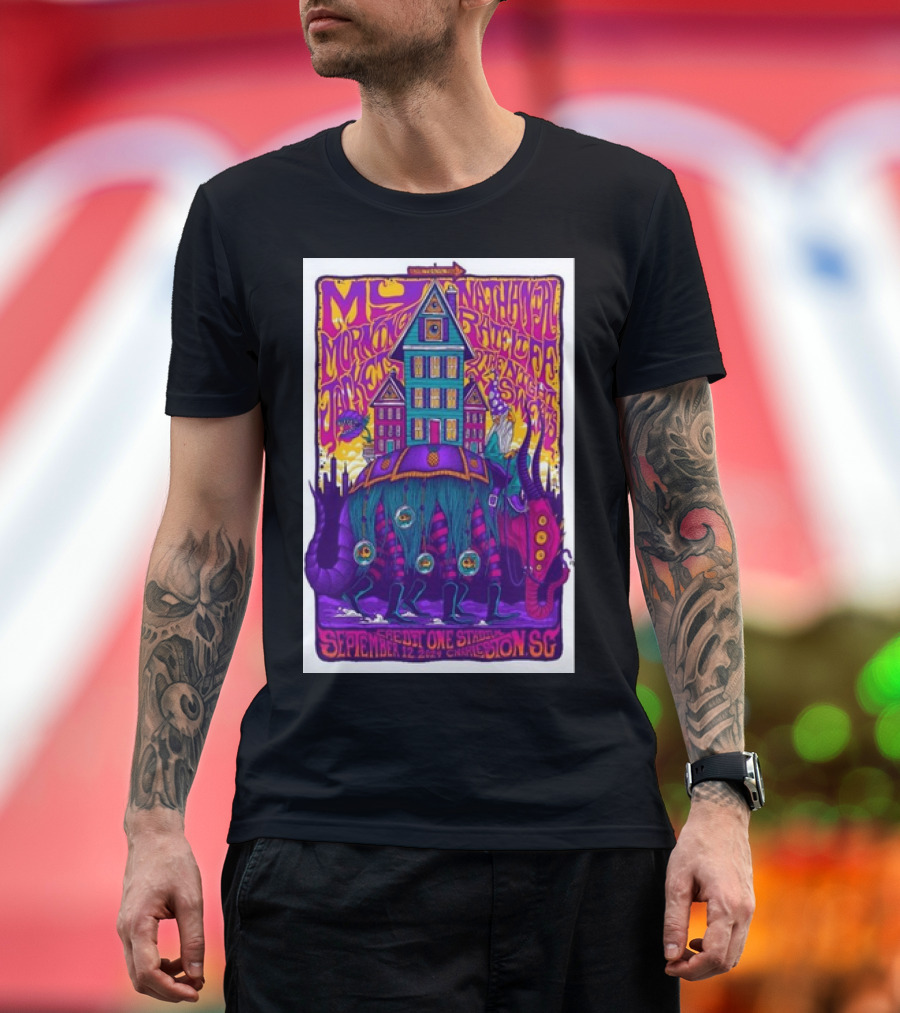My Morning Jacket September 12 2024 Charleston Credit One Stadium Psychedelic House T-Shirt